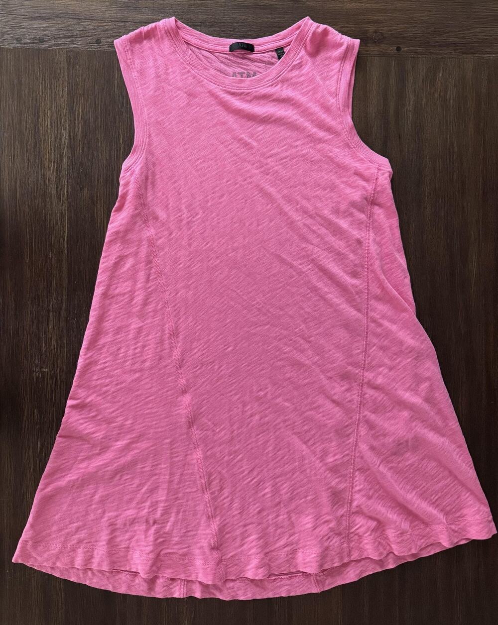 ATM Anthony Thomas Melillo Slub Dress Womens Medium Pink Cotton Relaxed Lounge